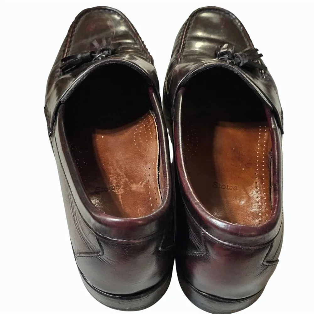 Allen Edmonds Stowe Burgundy Leather Tassel Loafers Men’s 12 Narrow (B) READ